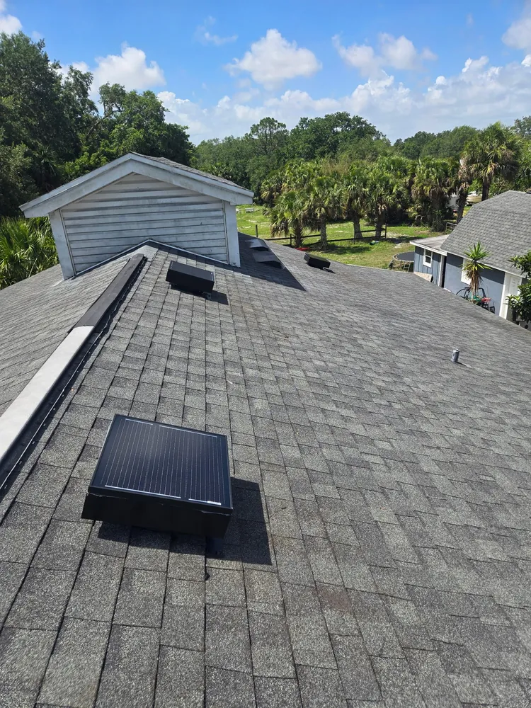 Attic with radiant barrier over rafters and clean ductwork